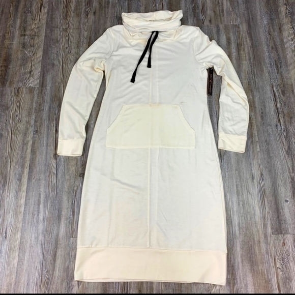 Almost Famous Dresses & Skirts - NWT Almost Famous Cream Cowl Neck Dress Size XL